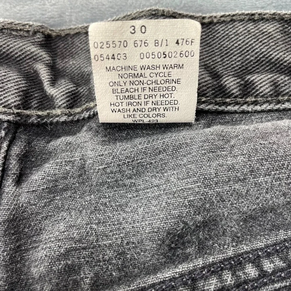 Vtg Levis 505 Jeans Red Tab 38x30 Fits 36x29 Distressed Black Faded Canada 90s